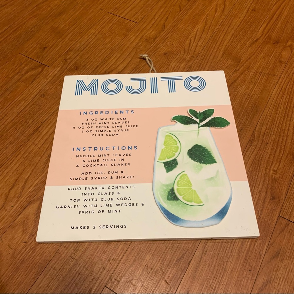 Mojito Recipe Wall Art